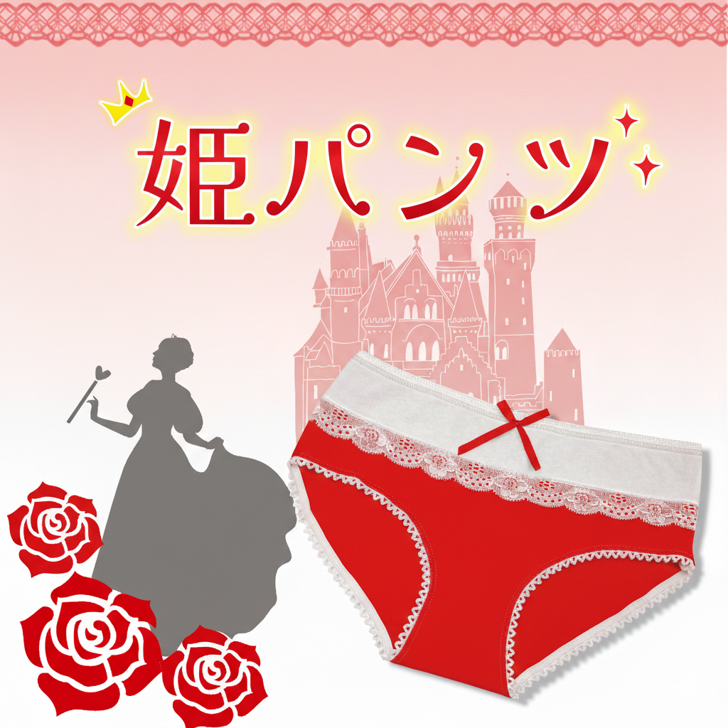姫パンツ ラブリーレッド